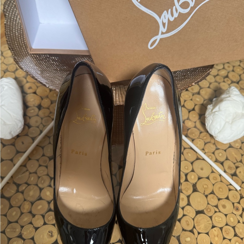 Christian Louboutin New Very Privé 120mm Patent Leather Pumps 39.5